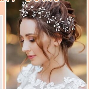 Elegant Silver Pearl Hair Halo